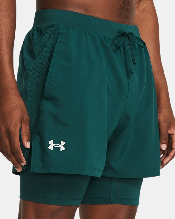 Men's UA Launch 2-in-1 5" Shorts, Blue, pdpMainDesktop image number 3